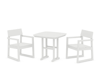 POLYWOOD® EDGE 3-Piece Dining Set in White