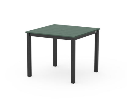 POLYWOOD® Main Street 36" x 36" Dining Table in Black / Green