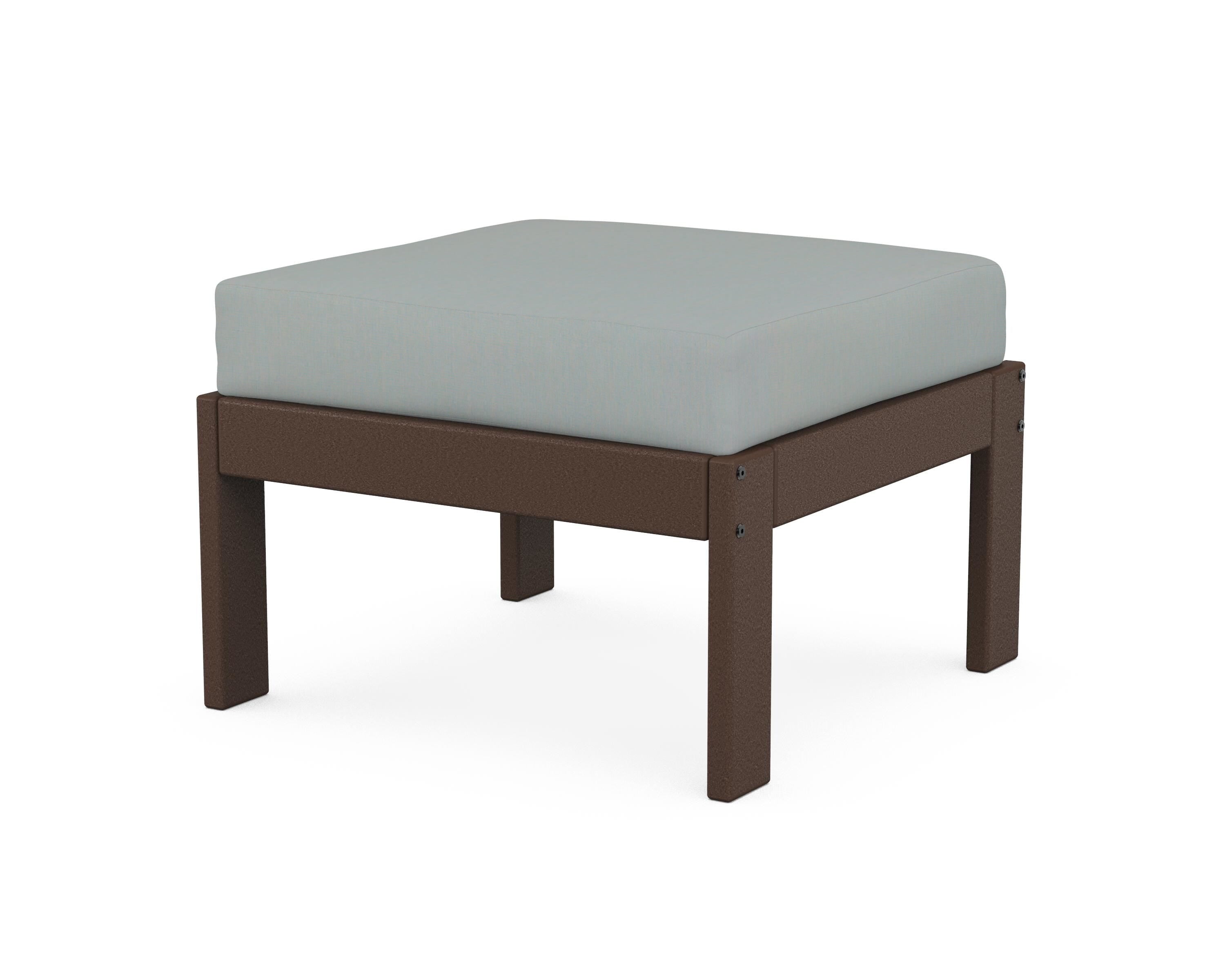 POLYWOOD® Vineyard Modular Ottoman in Mahogany / Spa