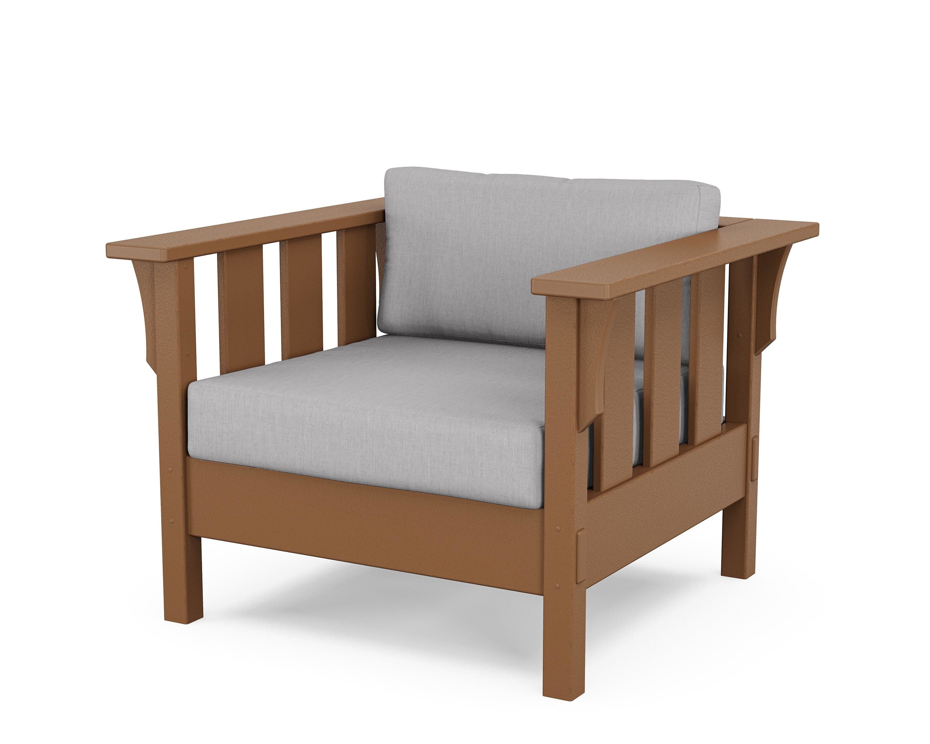 Martha Stewart by POLYWOOD® Acadia Deep Seating Chair in Teak / Granite