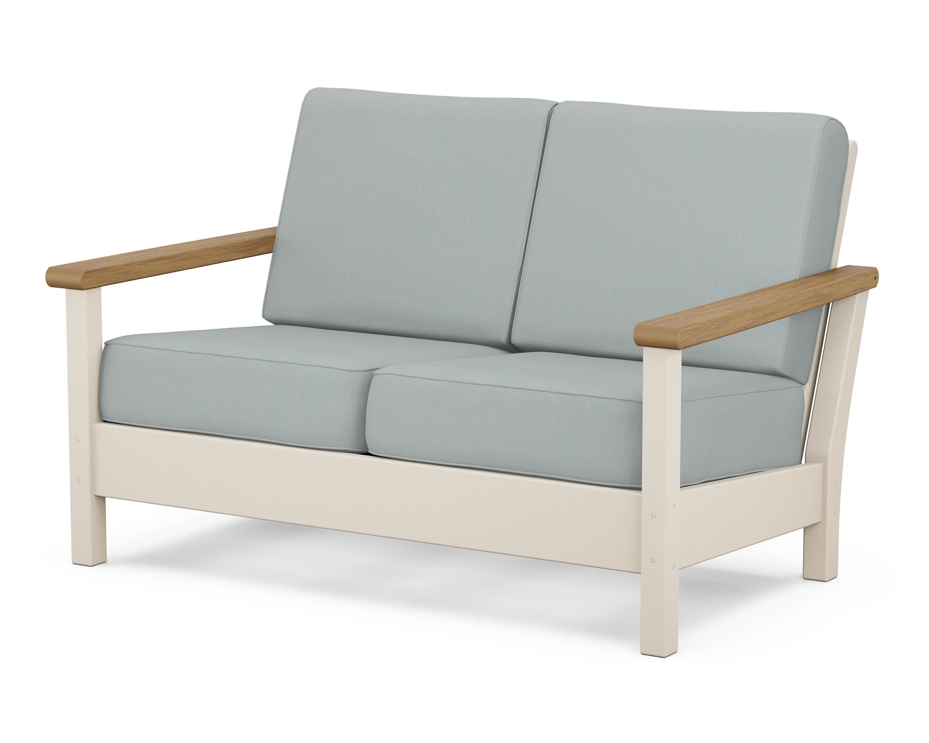 POLYWOOD® Harbour Deep Seating Loveseat in Sand / Natural / Spa