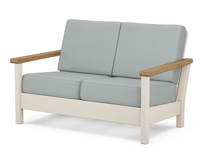 POLYWOOD® Harbour Deep Seating Loveseat in Sand / Natural / Spa