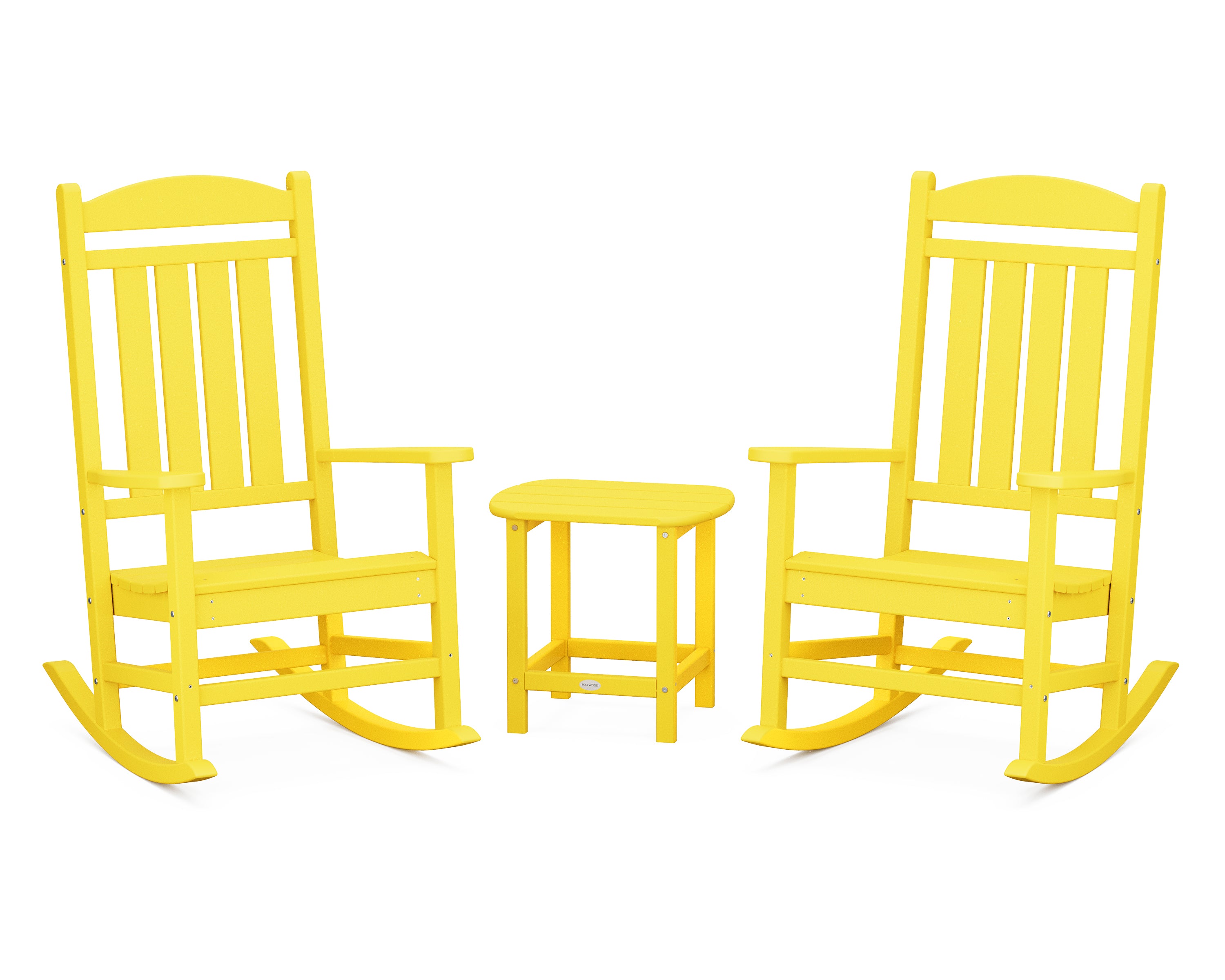 POLYWOOD® Presidential Rocker 3-Piece Set in Lemon