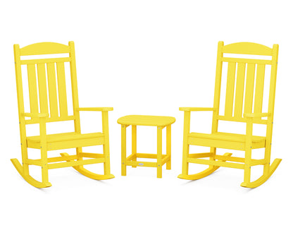 POLYWOOD® Presidential Rocker 3-Piece Set in Lemon