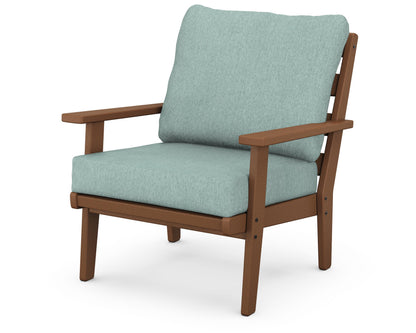 POLYWOOD® Grant Park Deep Seating Chair in Teak / Glacier Spa