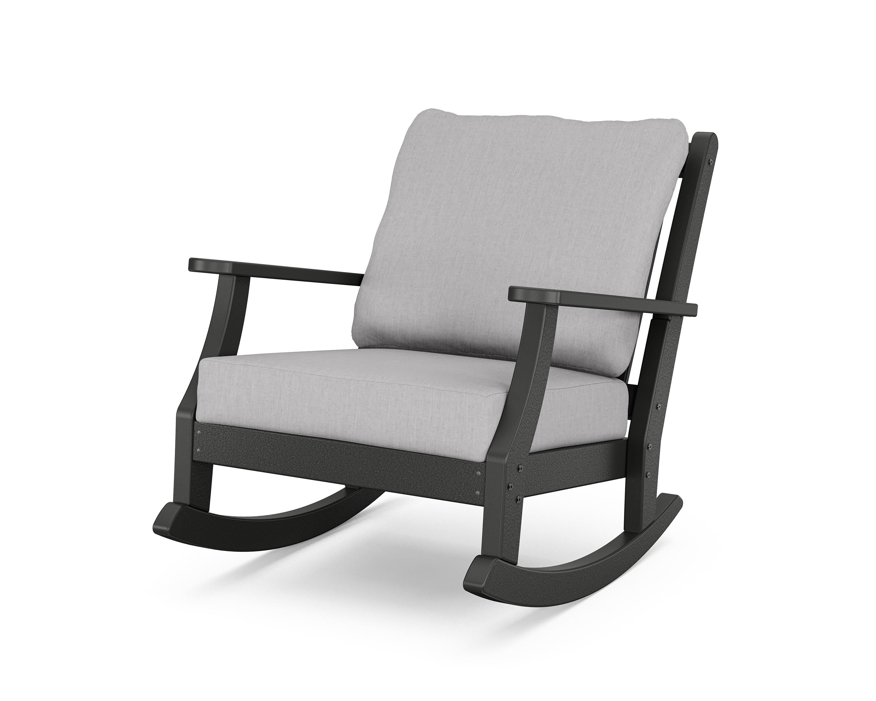 Country Living Wovendale Deep Seating Rocking Chair in Black / Granite