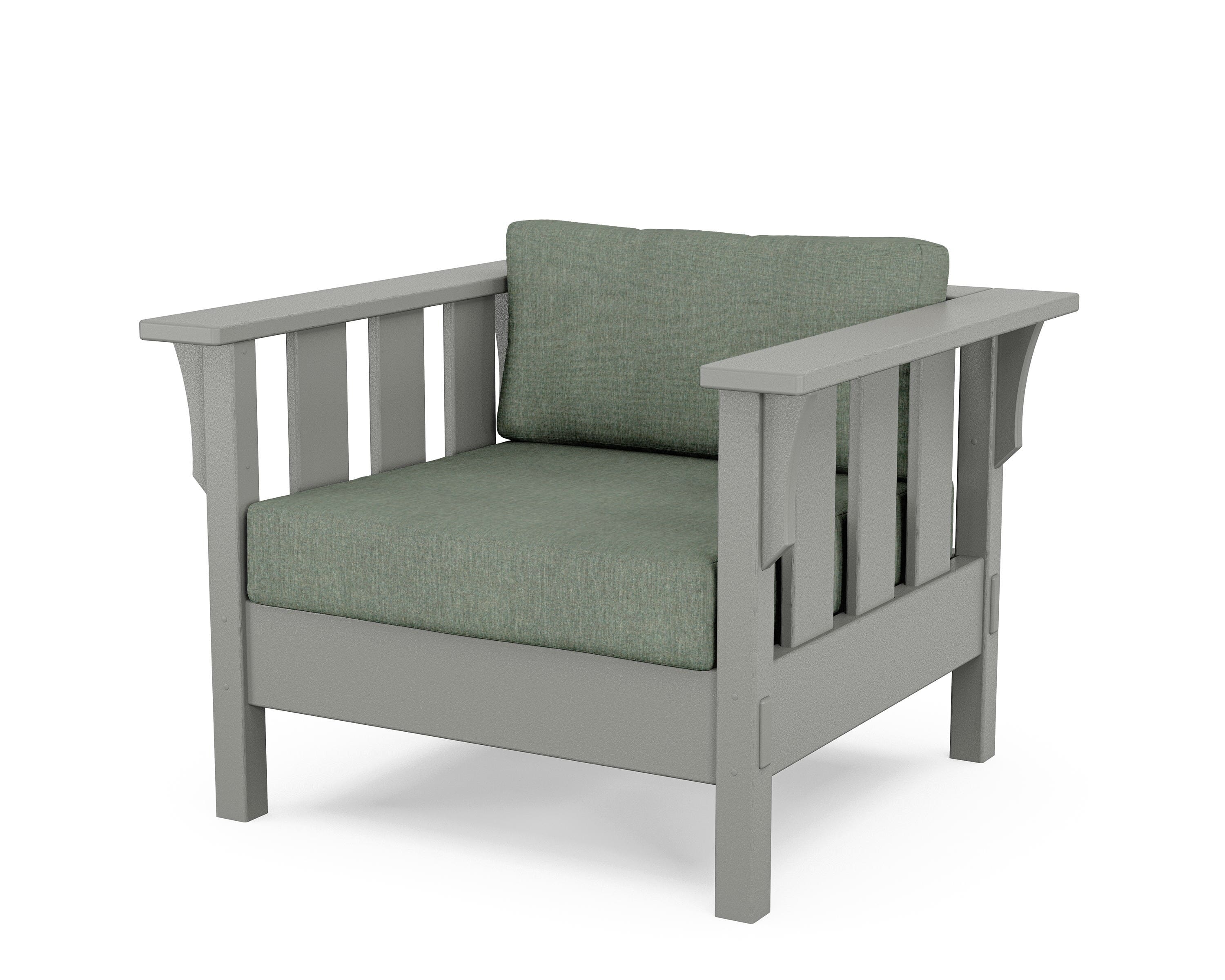 Martha Stewart by POLYWOOD® Acadia Deep Seating Chair in Slate Grey / Cast Sage