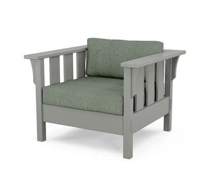 Martha Stewart by POLYWOOD® Acadia Deep Seating Chair in Slate Grey / Cast Sage
