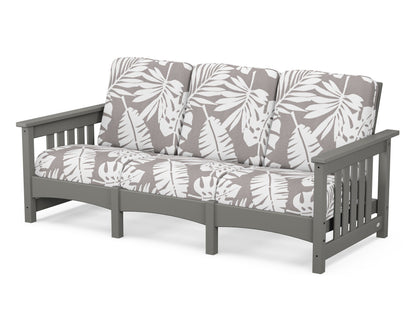 POLYWOOD® Club Mission Sofa in Slate Grey / Leaf Grey Mist
