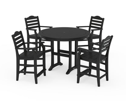 Draper James™ by  POLYWOOD® Savannah 5-Piece Round Counter Set in Black