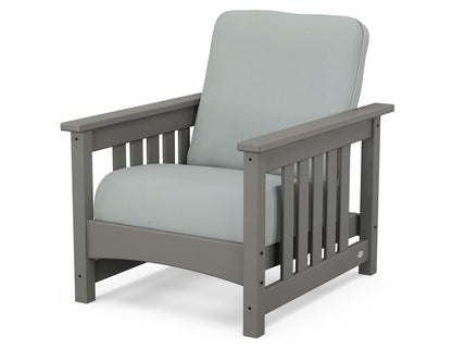 POLYWOOD® Club Mission Chair in Slate Grey / Spa