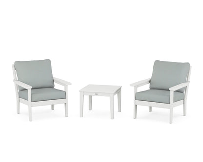 Country Living Cottage 3-Piece Deep Seating Set in White / Spa