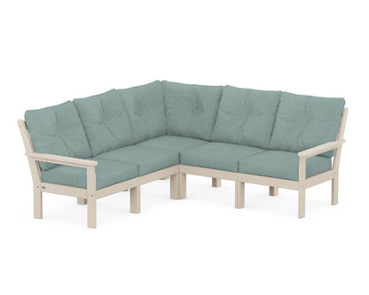 POLYWOOD® Vineyard 5-Piece Sectional in Sand / Glacier Spa