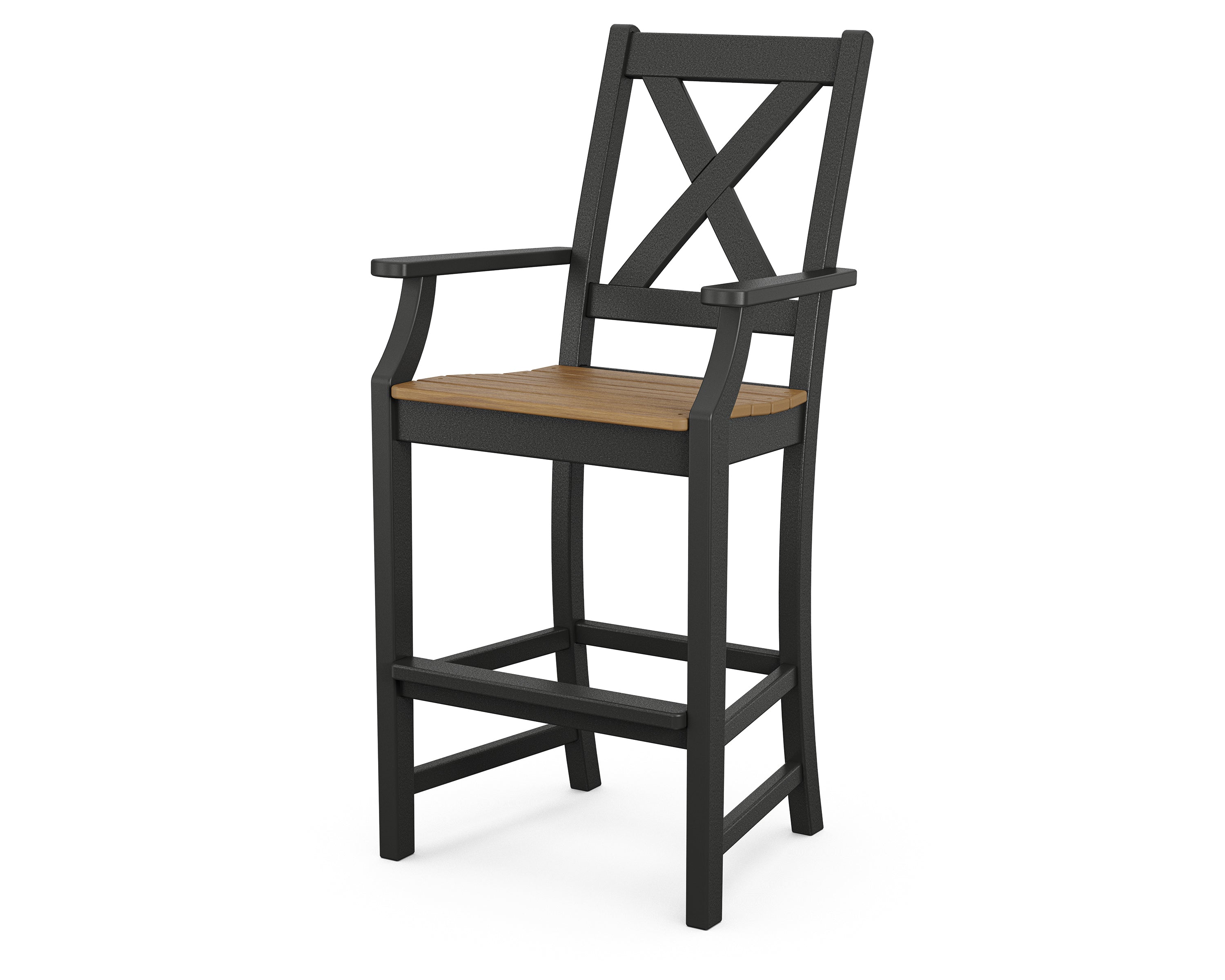 POLYWOOD® Braxton Bar Arm Chair in Black / Natural