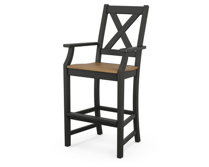 POLYWOOD® Braxton Bar Arm Chair in Black / Natural