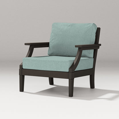 PW Designer Series Estate Lounge Chair in Vintage Coffee / Glacier Spa
