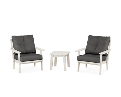 POLYWOOD® Prairie 3-Piece Deep Seating Set in Sand / Spectrum Carbon