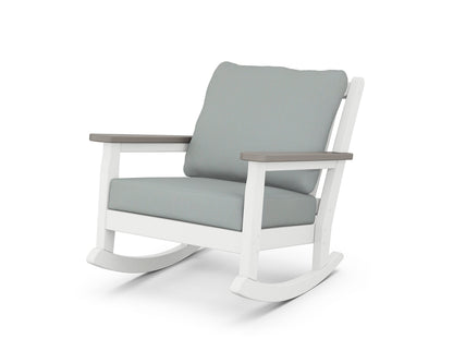Chippendale Deep Seating Rocking Chair - White