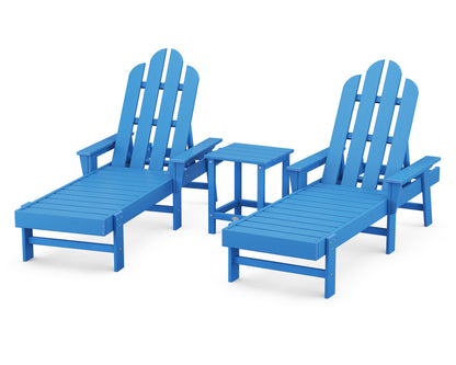 POLYWOOD® Long Island Chaise 3-Piece Set in Pacific Blue