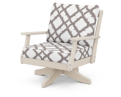 Braxton Deep Seating Swivel Chair - Sand