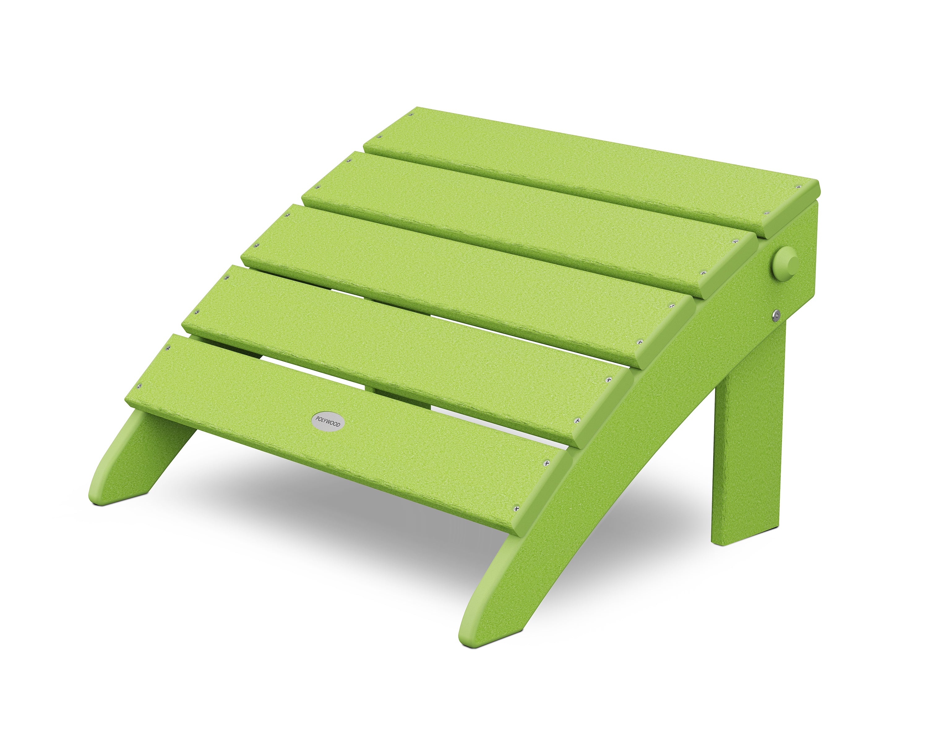 POLYWOOD® Classic Oversized Adirondack Folding Ottoman in Lime
