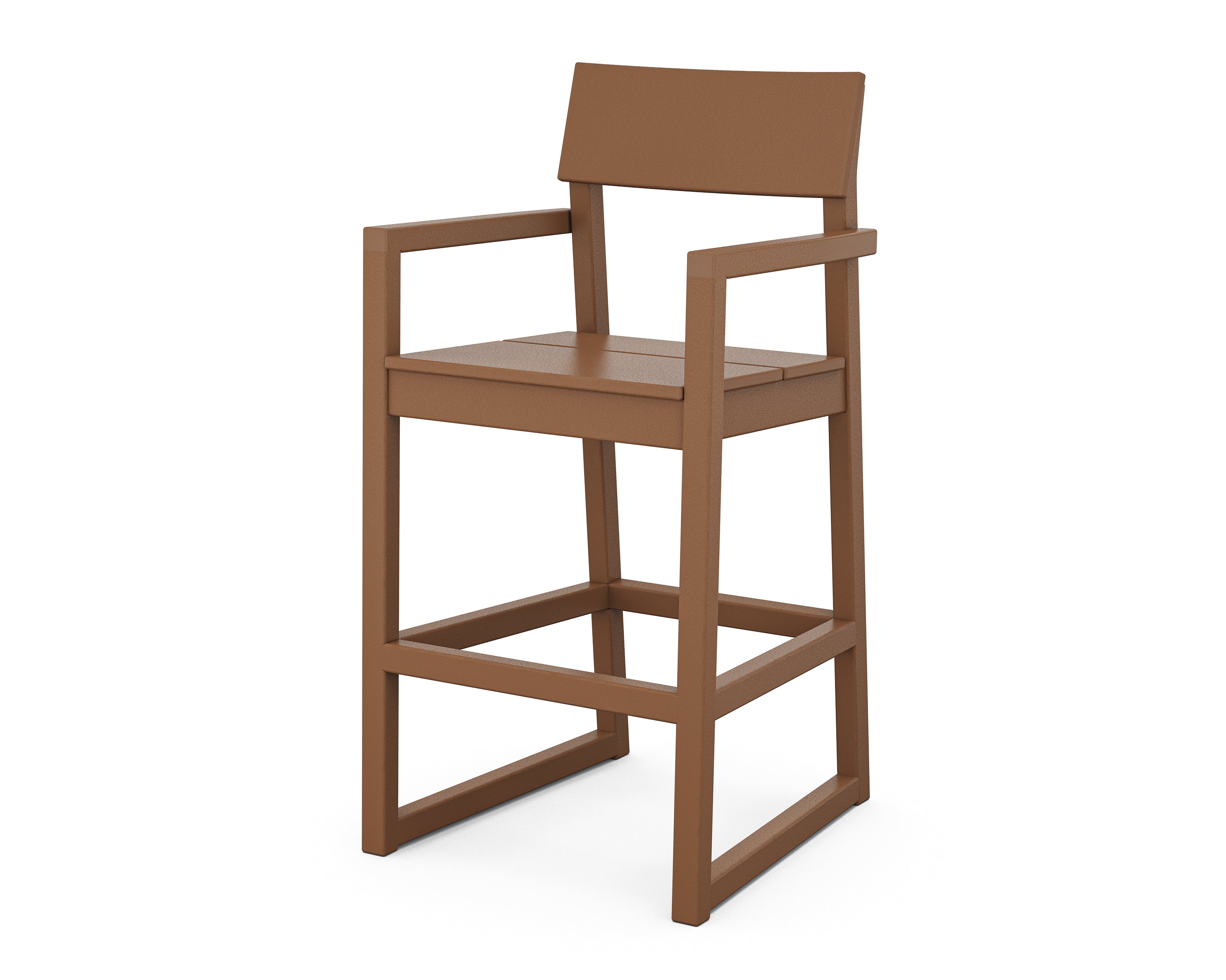 POLYWOOD® EDGE Bar Arm Chair in Teak