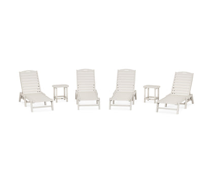 POLYWOOD® Nautical Chaise 6-Piece Set in Sand