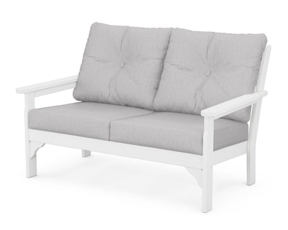 POLYWOOD® Vineyard Deep Seating Loveseat in White / Granite