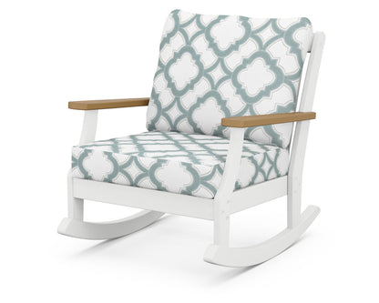 Braxton Deep Seating Rocking Chair - White