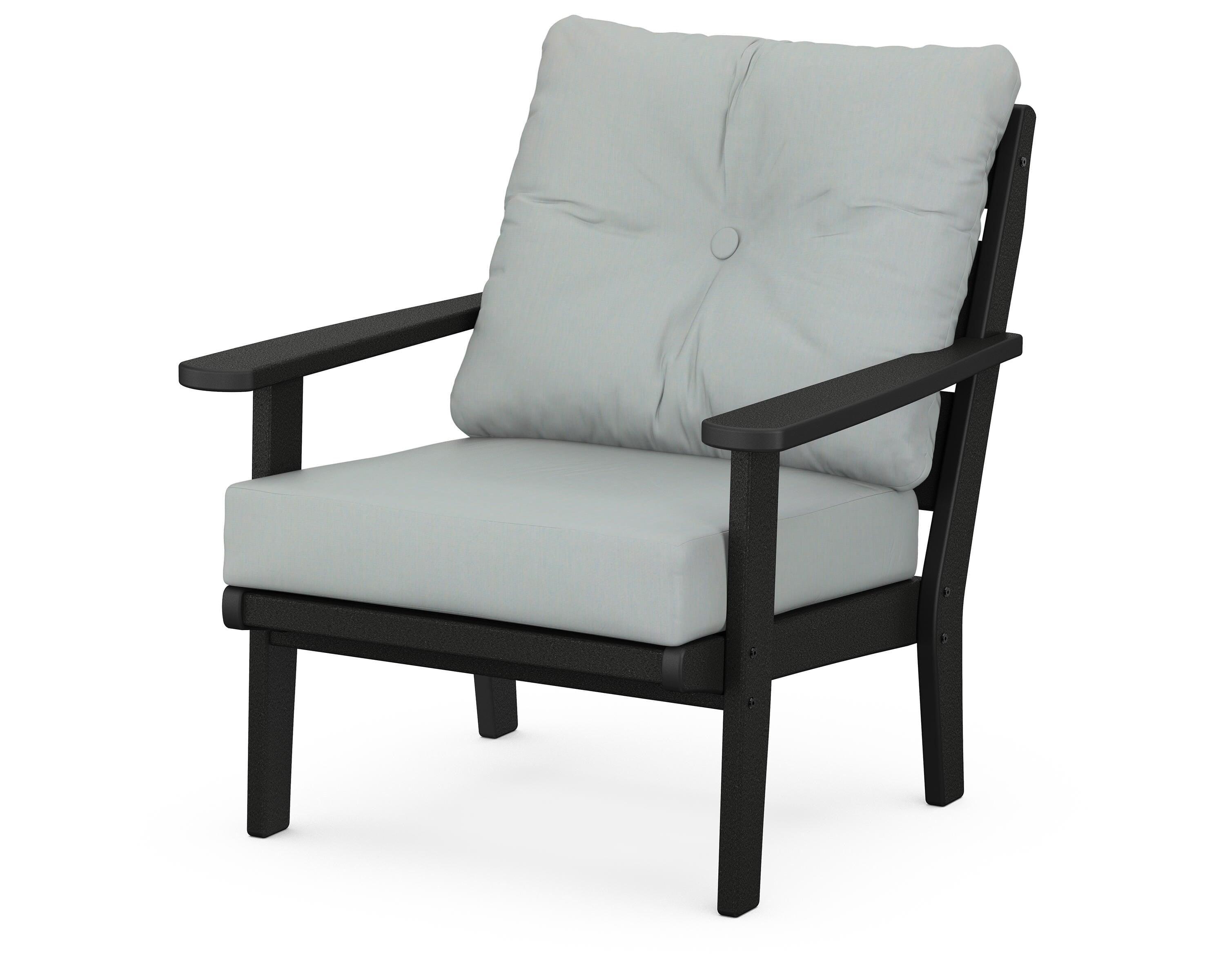 POLYWOOD® Lakeside Deep Seating Chair in Black / Spa