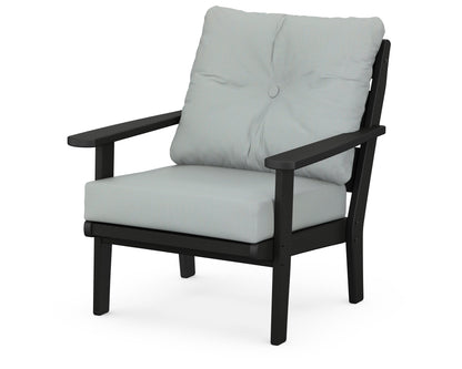 POLYWOOD® Lakeside Deep Seating Chair in Black / Spa