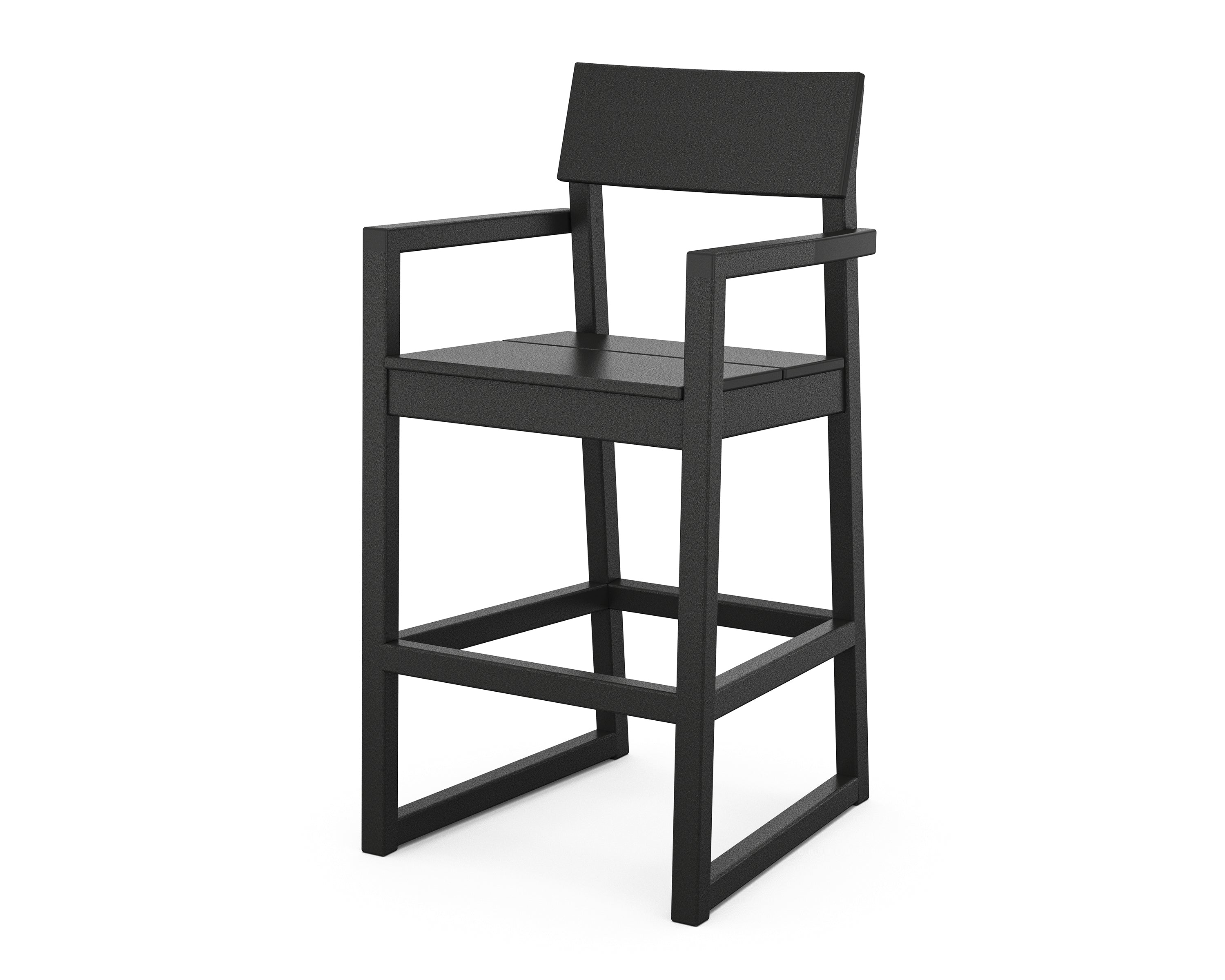 POLYWOOD® EDGE Bar Arm Chair in Black