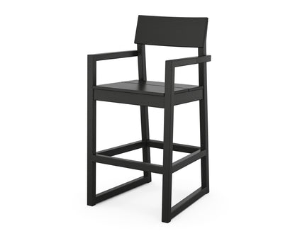 POLYWOOD® EDGE Bar Arm Chair in Black