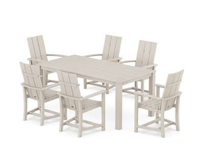 POLYWOOD® Modern Adirondack 7-Piece Parsons Dining Set in Sand