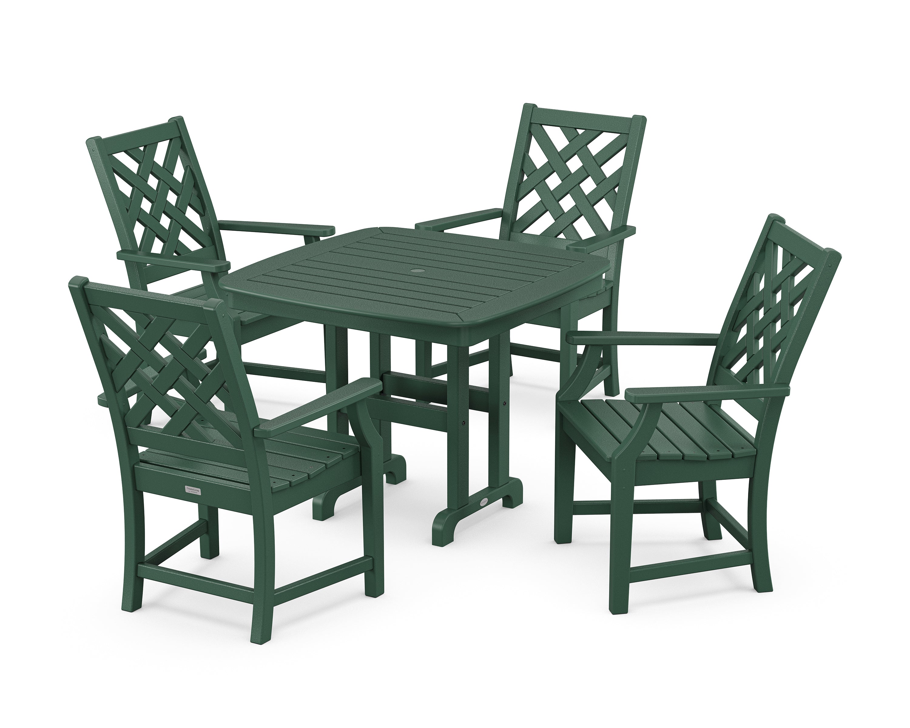 Country Living Wovendale 5-Piece Dining Set in Green