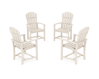 POLYWOOD® Palm Coast 4-Piece Upright Adirondack Conversation Set in Sand