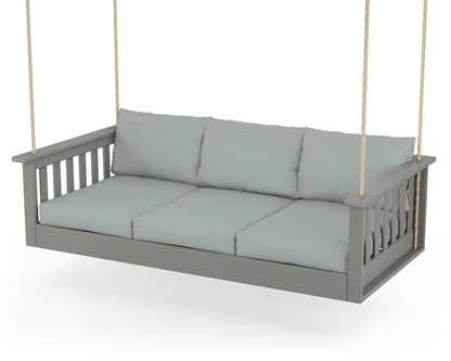 POLYWOOD® Vineyard Daybed Swing in Slate Grey / Spa