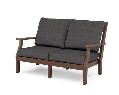 Country Living Wovendale Deep Seating Loveseat in Mahogany / Ash Charcoal