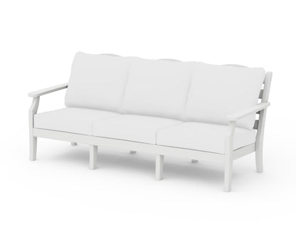 Draper James™ by  POLYWOOD® Savannah Deep Seating Sofa in White / Natural