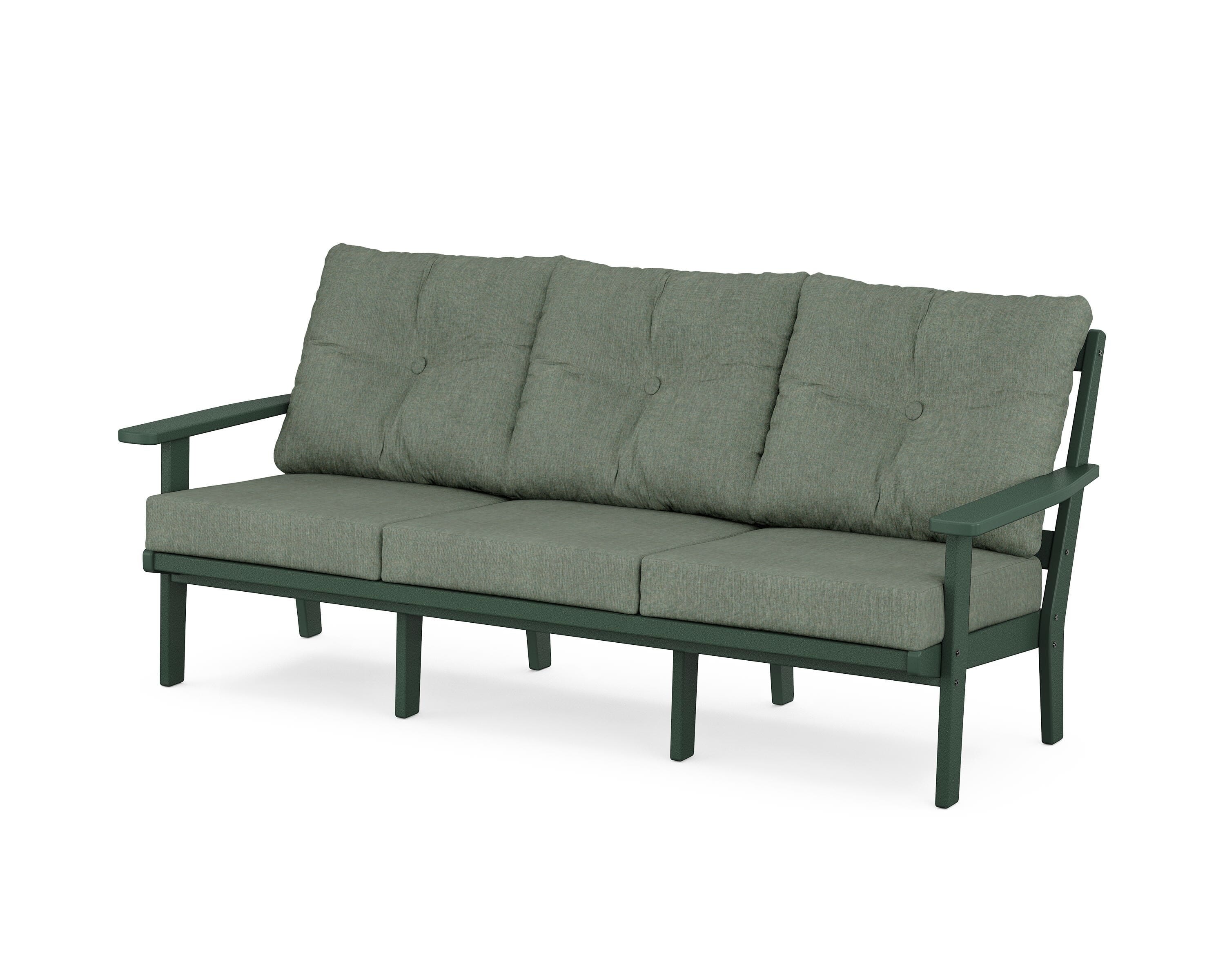 POLYWOOD® Prairie Deep Seating Sofa in Green / Cast Sage