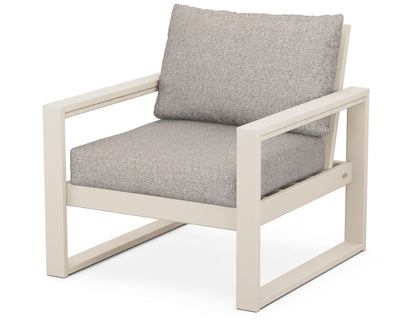 POLYWOOD® EDGE Club Chair in Sand / Weathered Tweed