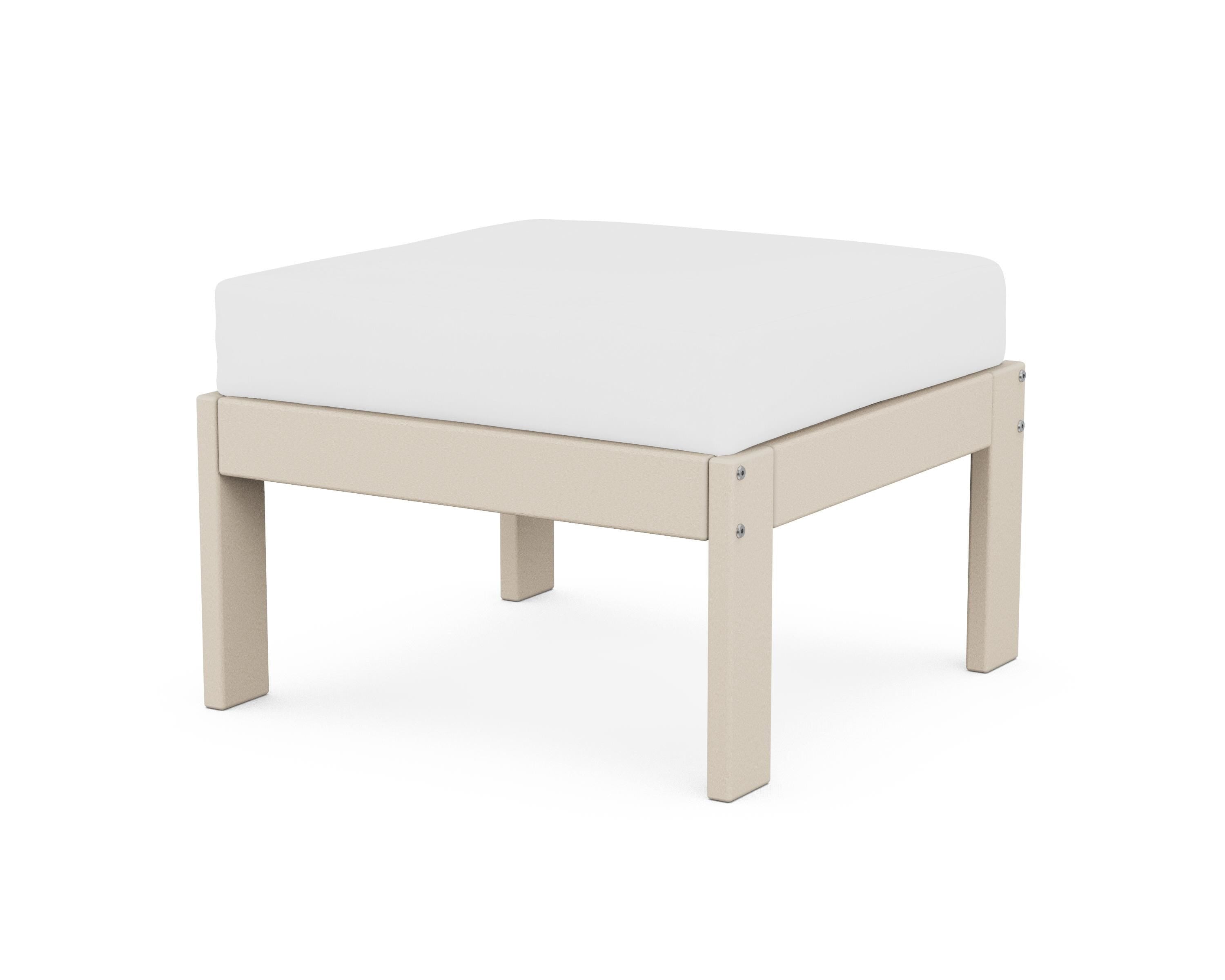 POLYWOOD® Vineyard Modular Ottoman in Sand / Natural