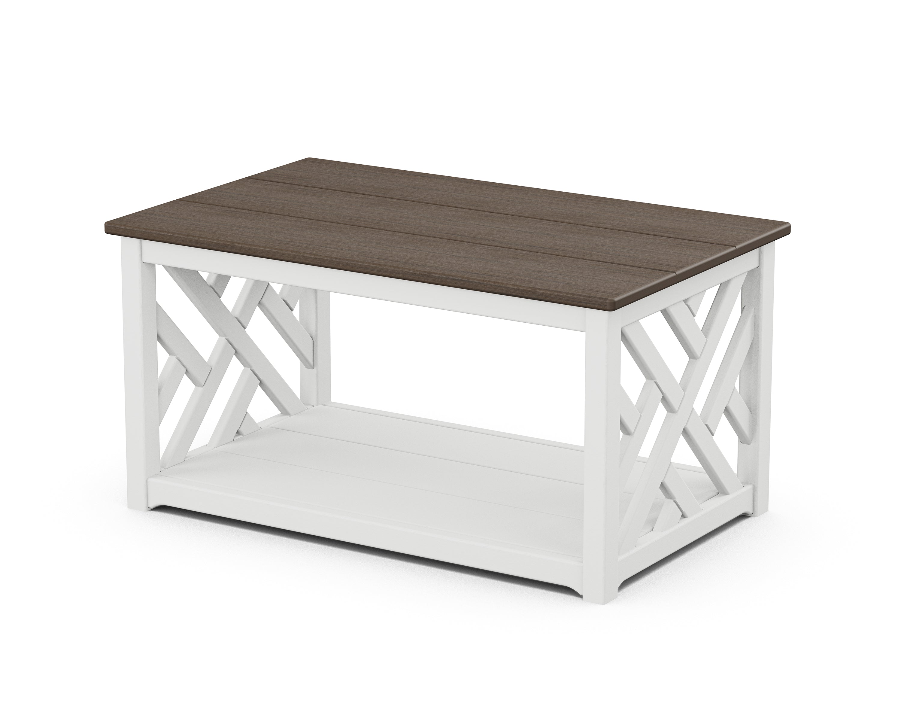 POLYWOOD® Chippendale Coffee Table in White / Kona