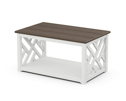 POLYWOOD® Chippendale Coffee Table in White / Kona