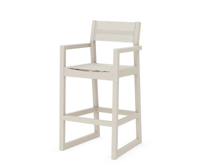 POLYWOOD® EDGE Sling Bar Arm Chair in Sand / Parchment Sling