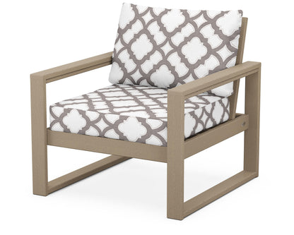 POLYWOOD® EDGE Club Chair in Vintage Sahara / Trellis Grey Mist