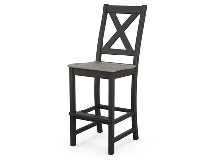 POLYWOOD® Braxton Bar Side Chair in Black / Driftwood