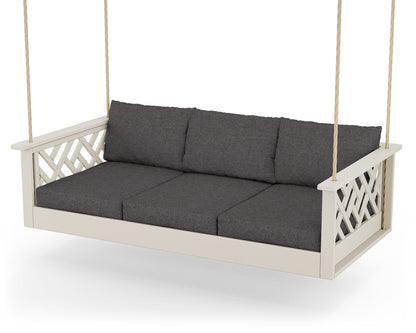 POLYWOOD® Chippendale Daybed Swing in Sand / Ash Charcoal