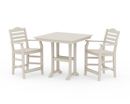 Draper James™ by  POLYWOOD® Savannah 3-Piece Farmhouse Counter Set with Trestle Legs in Sand