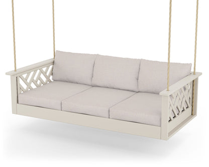 POLYWOOD® Chippendale Daybed Swing in Sand / Dune Burlap